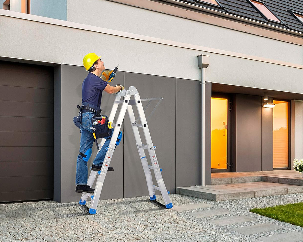 Telescopic Ladder – 4m Telescopic Ladder with Platform & Hinges