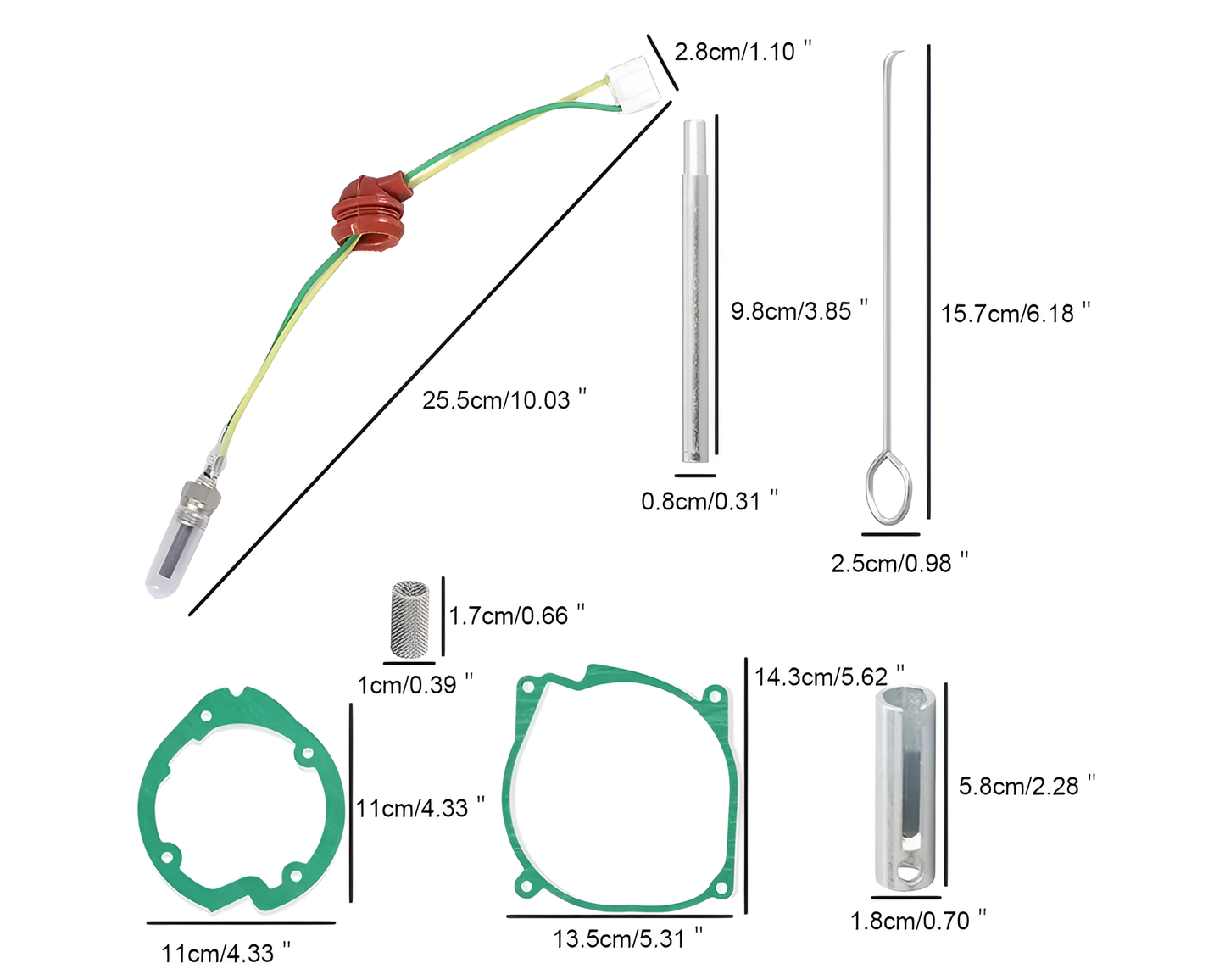 Glow Plug Repair Kit 7PCS – 12V Ceramic Ignition Kit for 2KW / 5KW / 8KW Diesel Parking Air Systems