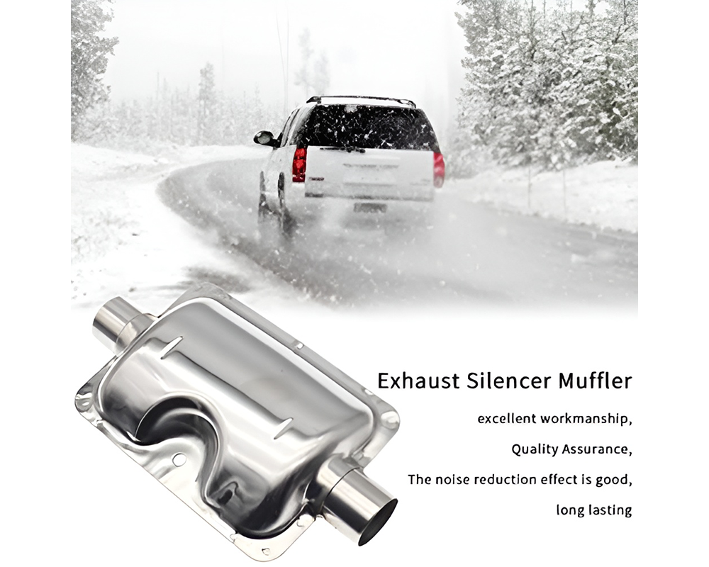 Diesel Air Unit Muffler – 24mm Stainless Steel Exhaust Silencer Kit with Clamps & Bracket