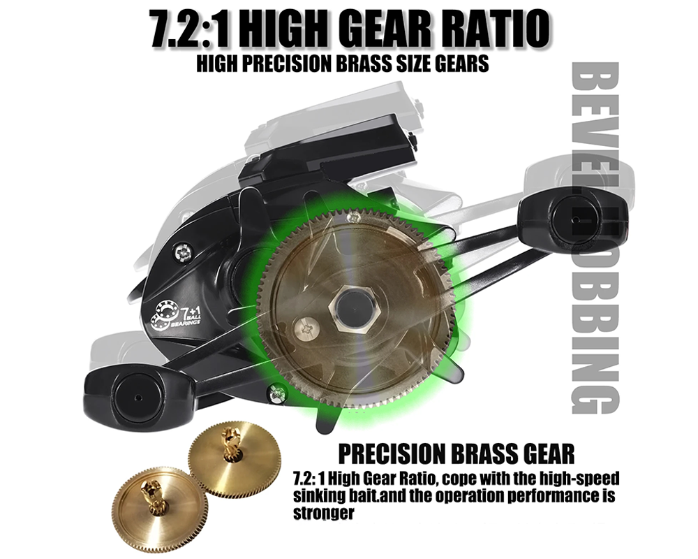 Electronic Fishing Reel with LED Display, USB & Solar Charging – 7.2:1 Gear Ratio