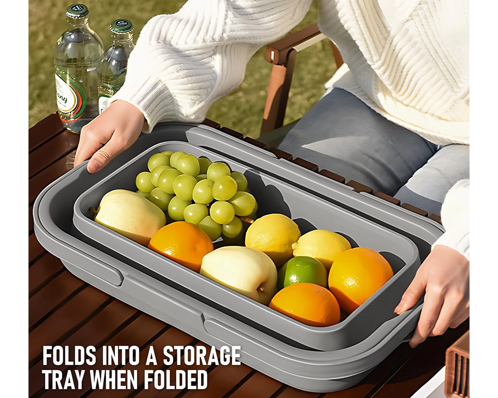 Picnic Basket & Camping Storage Basket – Foldable, Large Capacity Outdoor Box