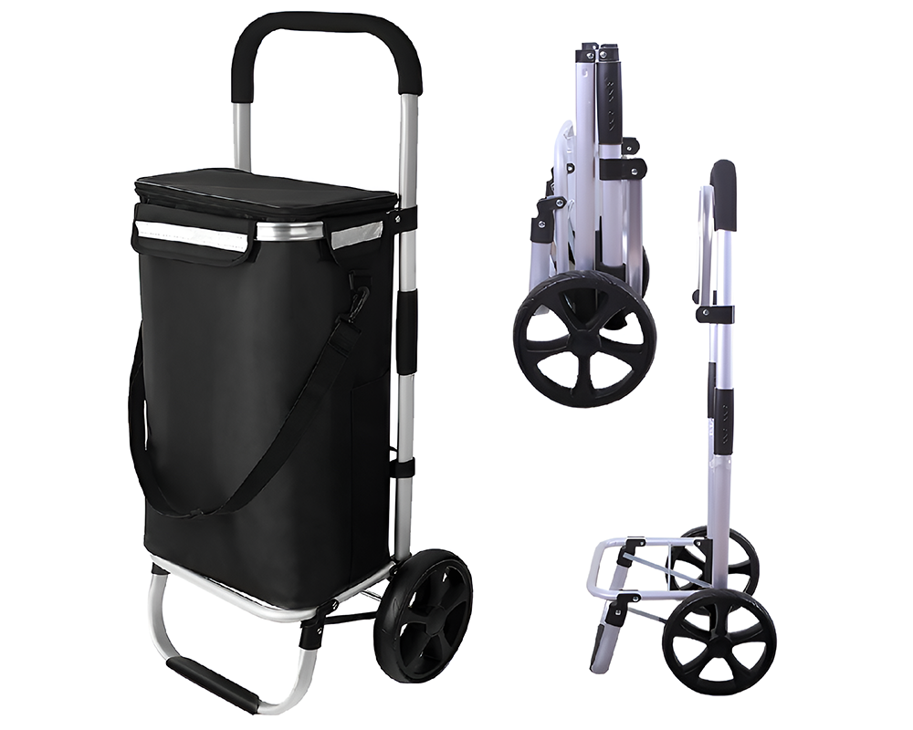 Shopping Trolley 2 Wheel Foldable Large Shopping Trolley 45L Bag