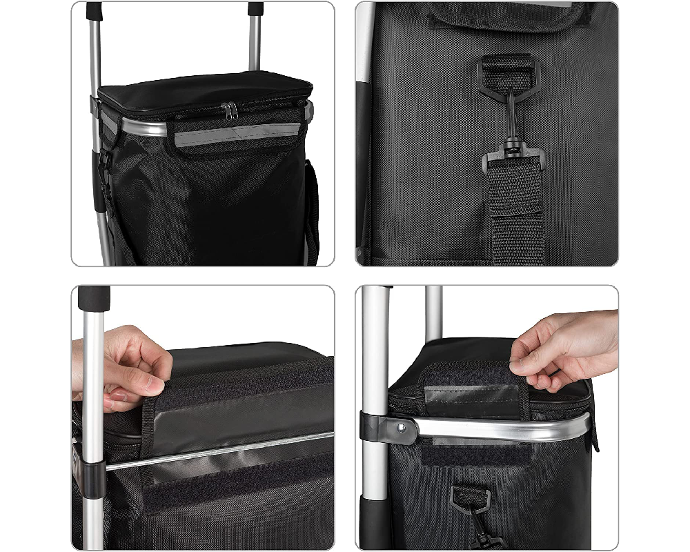 Shopping Trolley 2 Wheel Foldable Large Shopping Trolley 45L Bag