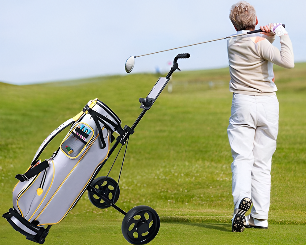 Golf Club Buggy Trolley Cart – Folding Trolley Golf Cart Trolley