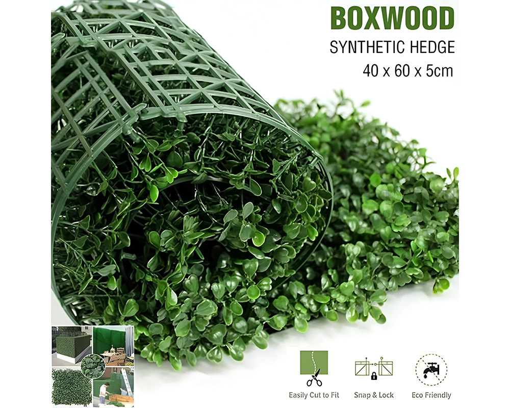 Artificial Hedge Wall – 14-Piece Decorative Boxwood Panels 60×40cm