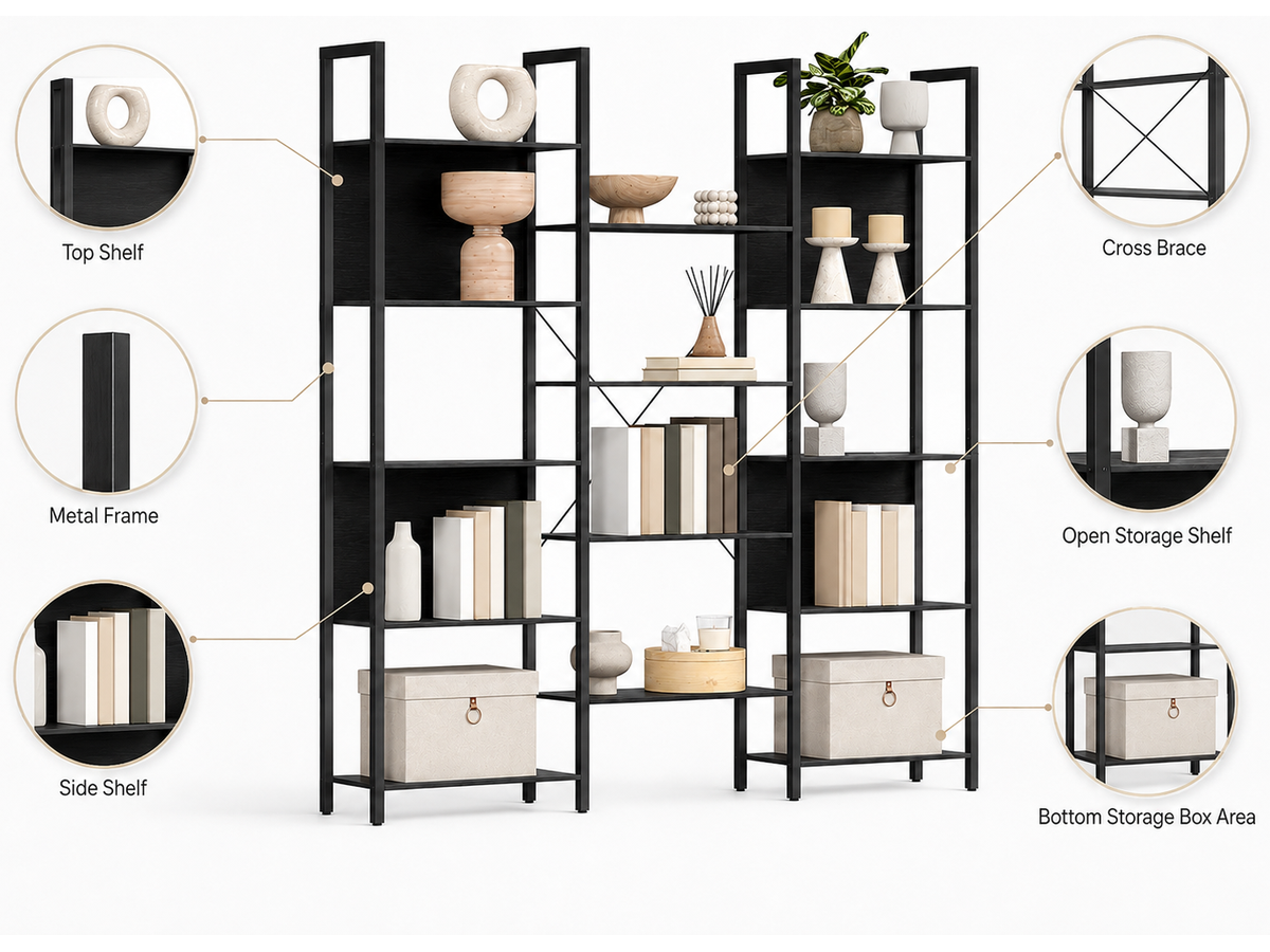 Storage Shelf 11 Tier Industrial Bookshelf Display Rack