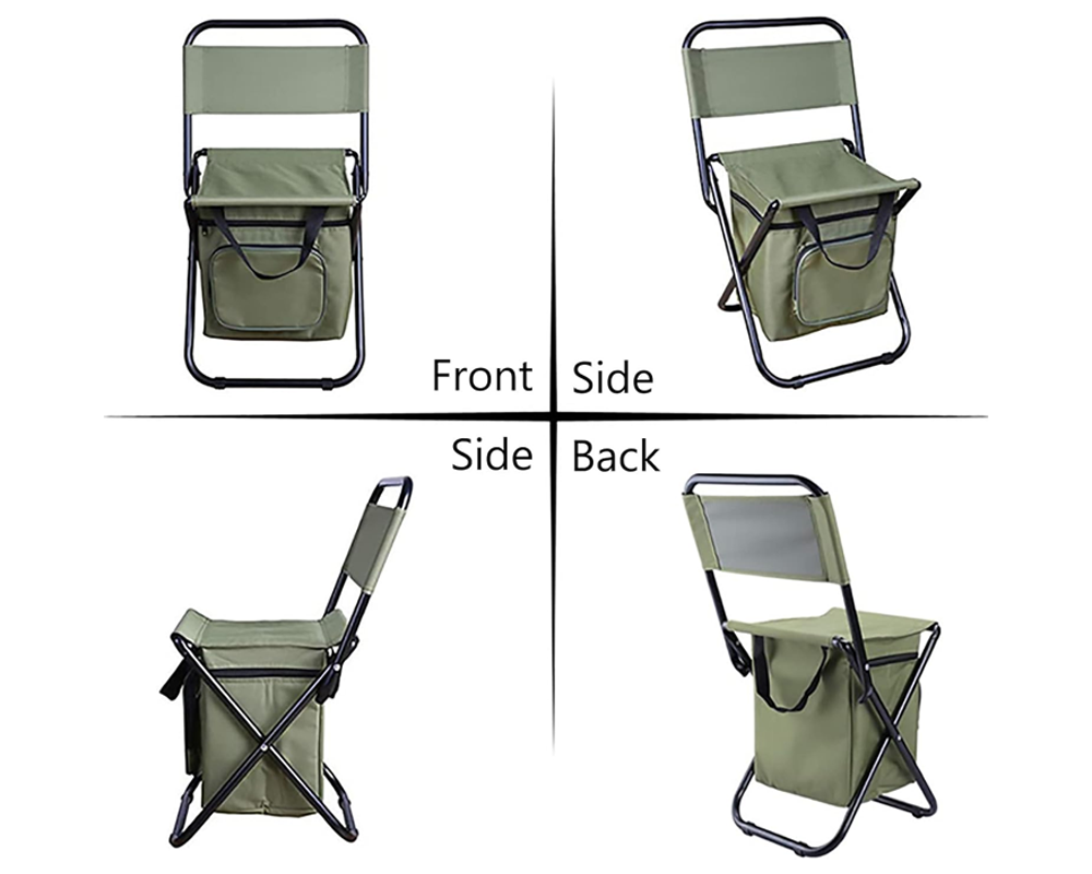 Foldable Camping Fishing Chair – Portable Backpacking Chair with Carry Bag