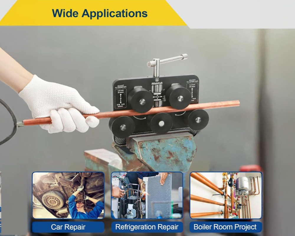 Tube Straightener & Pipe Adjuster Aluminum Tool for Copper Brake Tubing Alignment