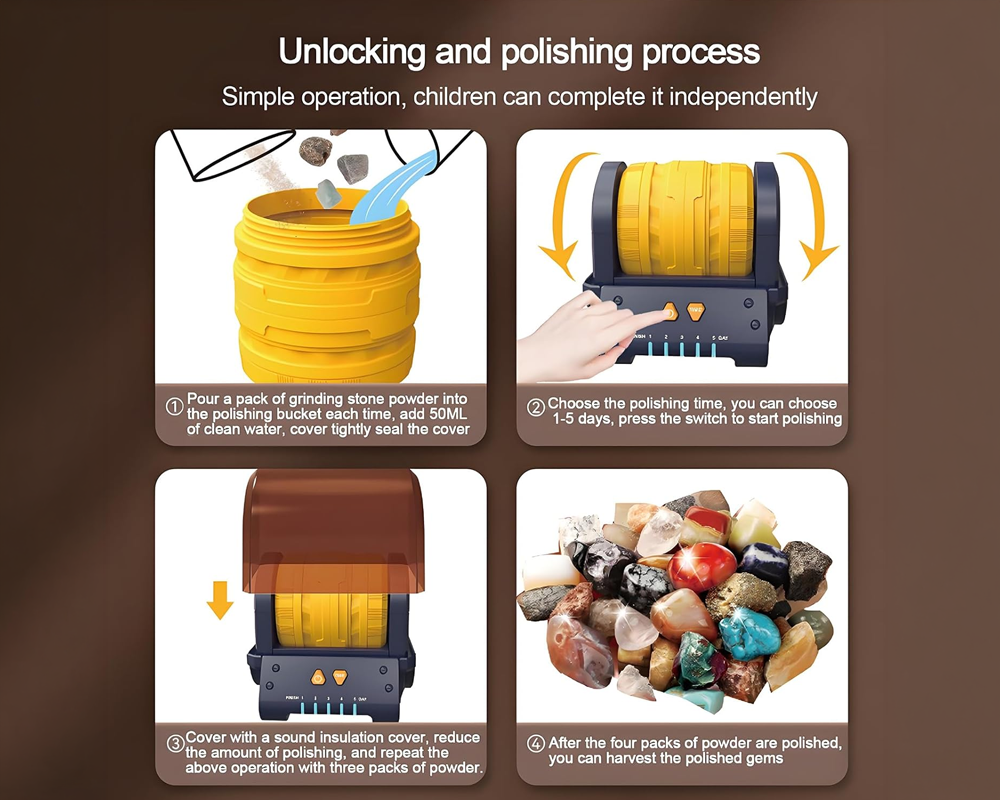 Rock Tumbler Kit Polisher