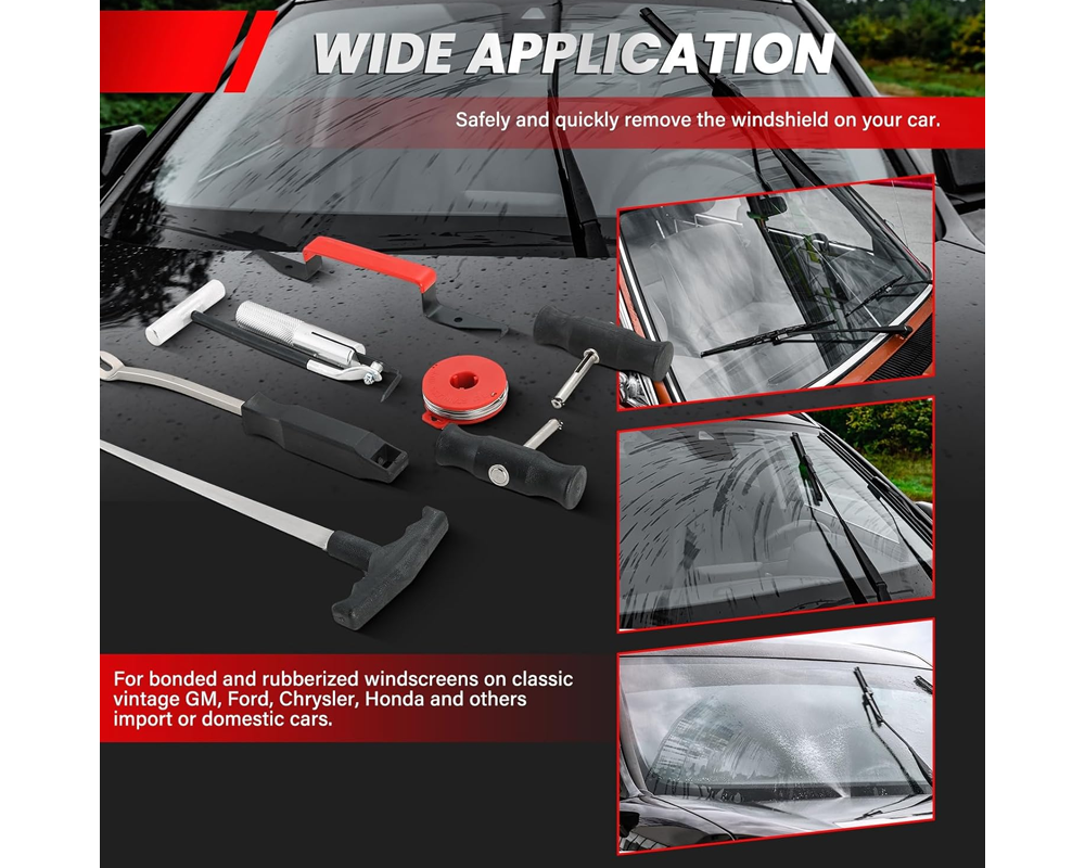 Mechanic Tools Car Windshield Glass Removal Tool Kit