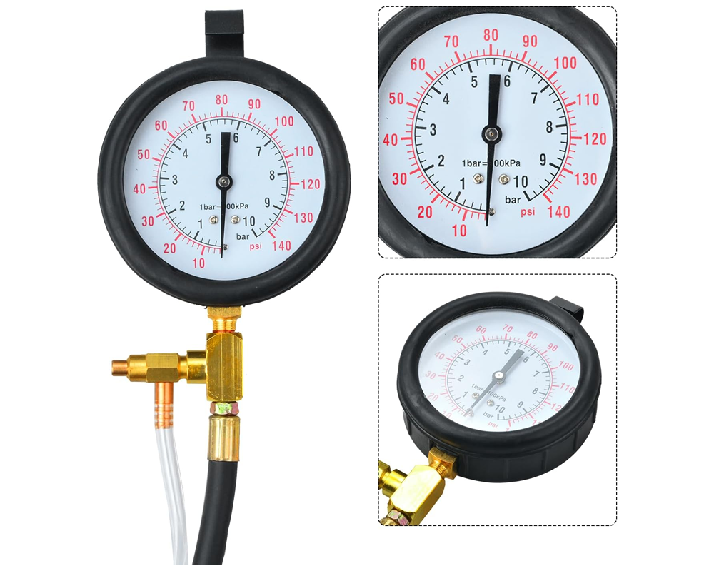 Fuel Pressure Tester Quick Connection Fuel Injection Pressure Gauge Kit