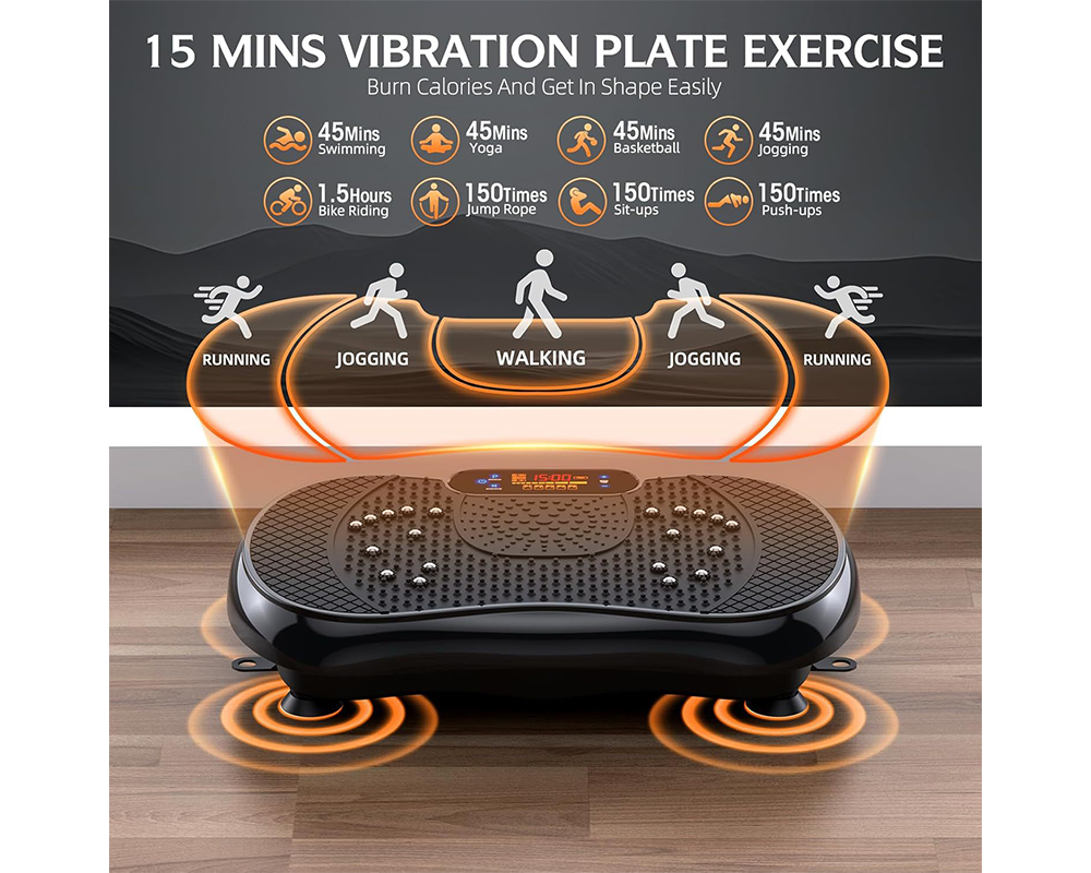 Vibration Plate Exercise Machine with LED Touch Control Penal
