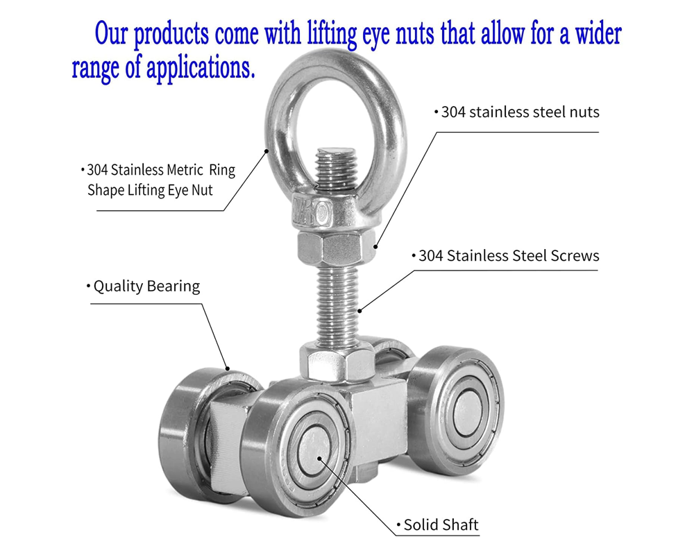4 Wheel Unistrut Trolley Roller