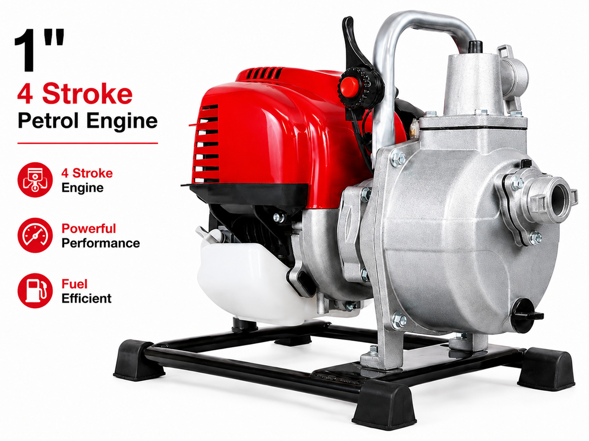 Portable Petrol Water Pump 1 Inch 4 Stroke 1.6HP Water Transfer Pump