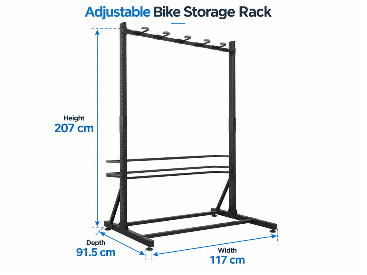 Bike Storage Rack Vertical Bicycle Organiser for Garage Indoor Use