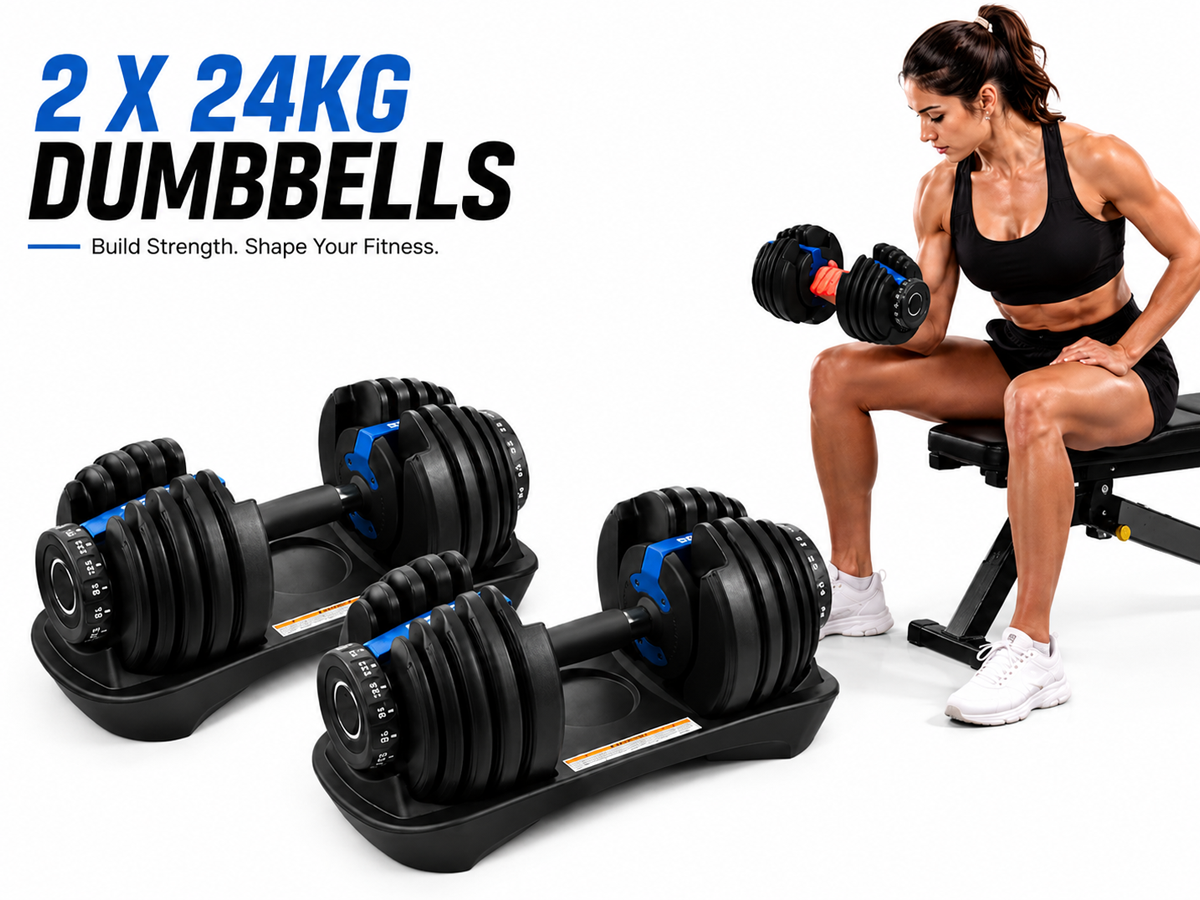 48kg Smart Adjustable Weights Dumbbell Set