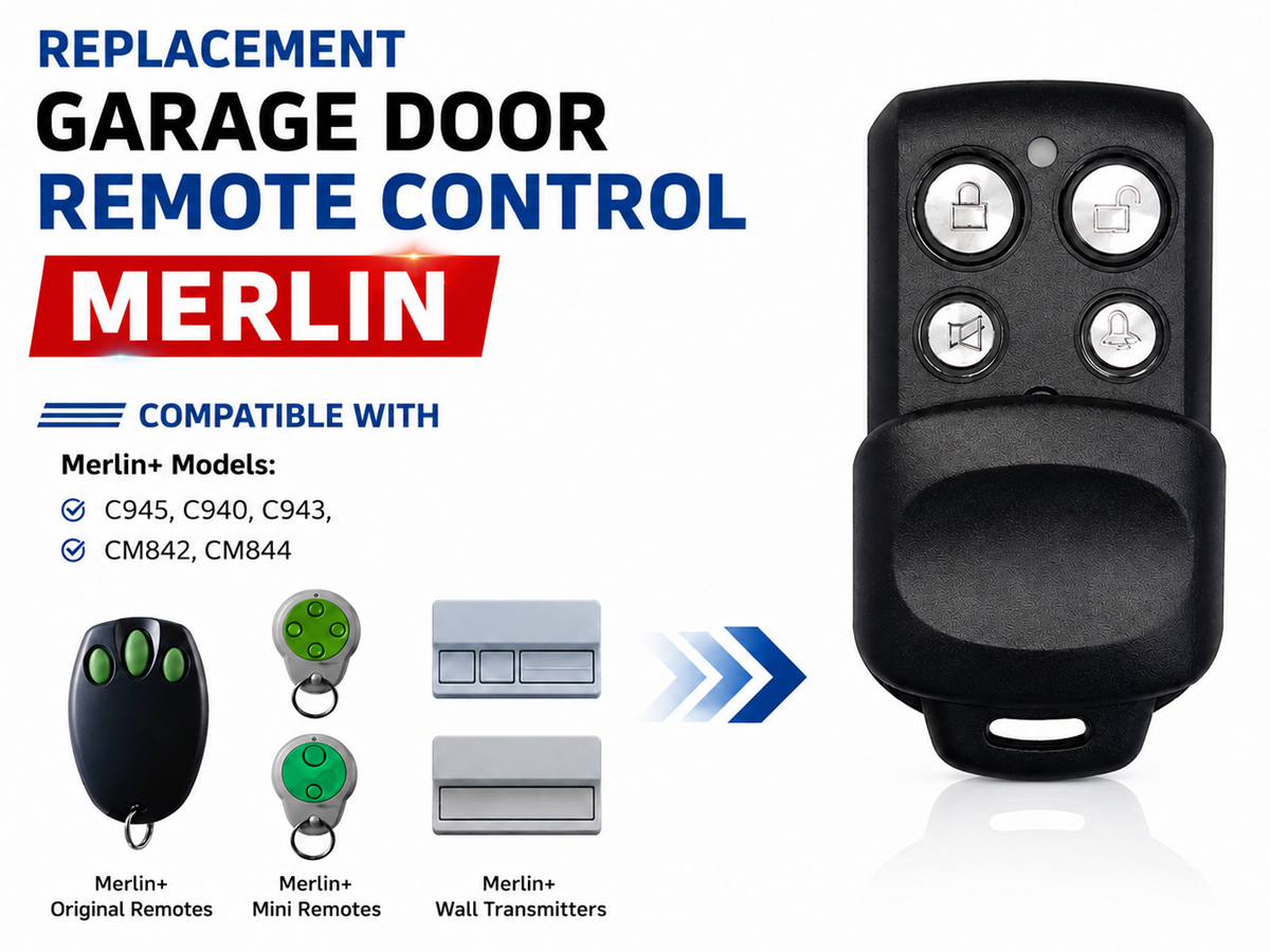 Merlin + Garage Door Remote CM842 CM844 C940 C945 Replacement