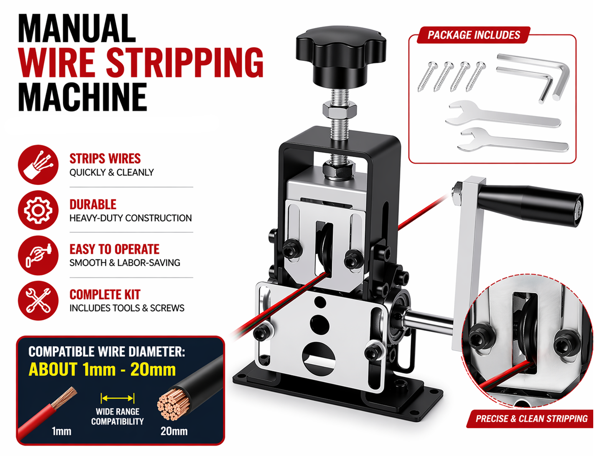 Wire Stripping Machine Manual Hand Crank Wire Stripping Machine