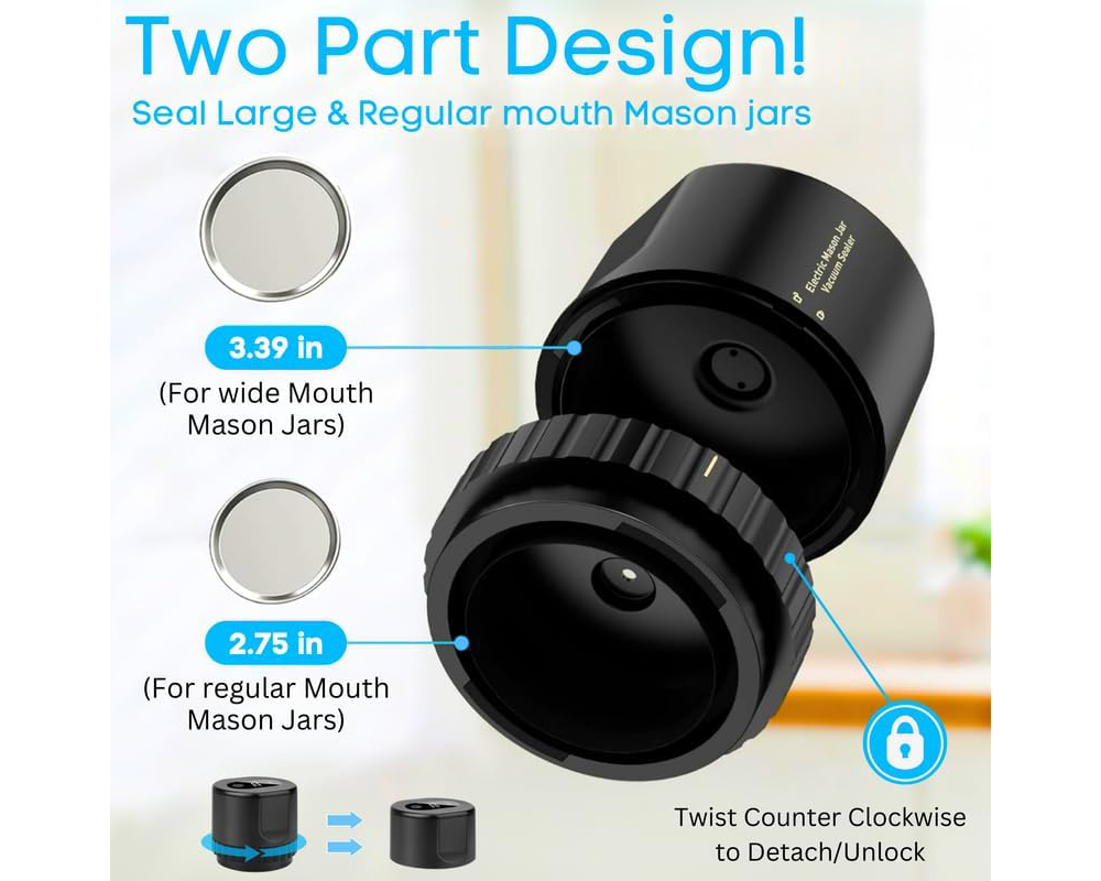 Electric Mason Jar Vacuum Sealer Kit