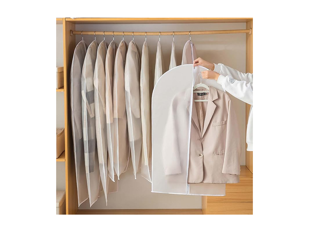 10 PCS Hanging Garment Bags Waterproof Clothing Storage Covers