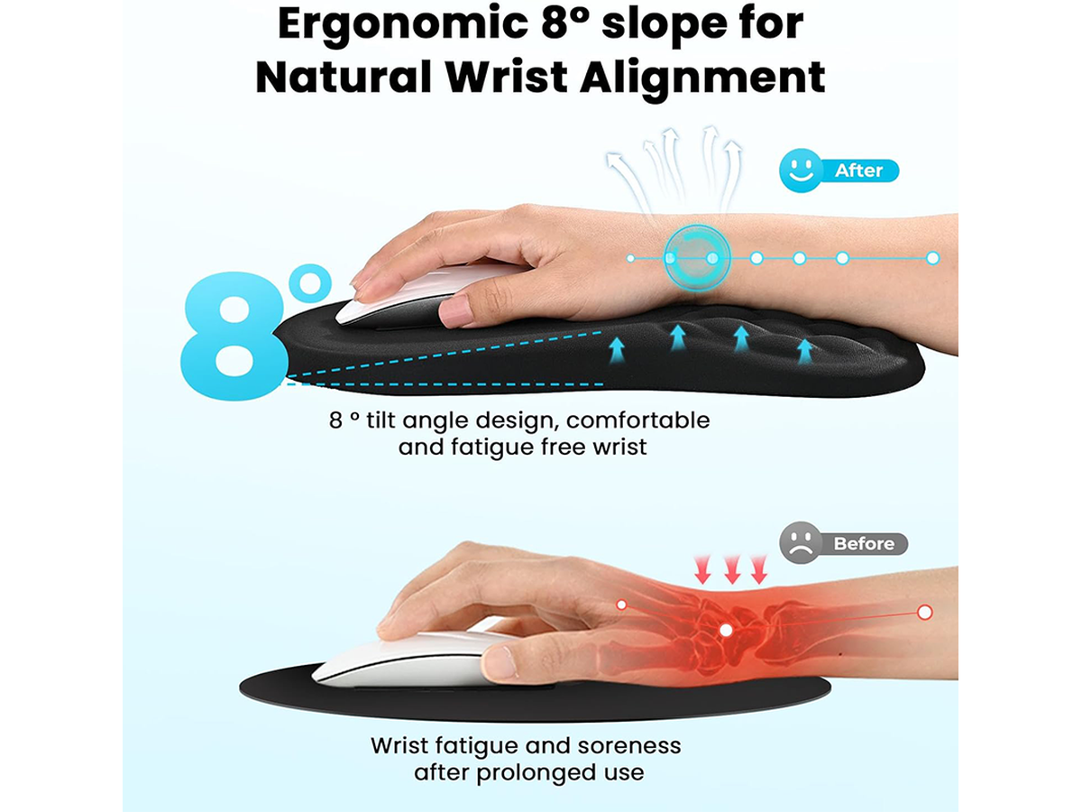 Ergonomic Mouse Pad with Wrist Rest Memory Foam Mousepad