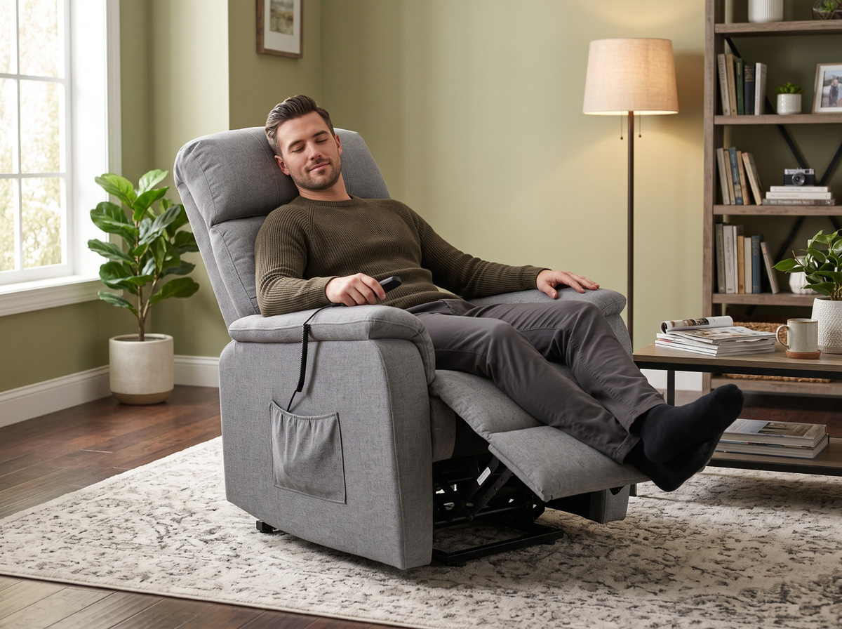 Recliner Chair Electric Lift Armchair with Wired Controller