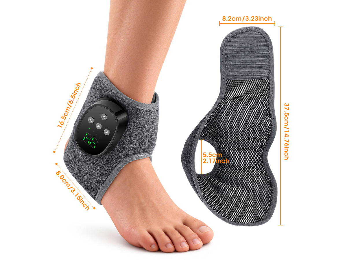 Foot Ankle Massager Wireless Heated Foot Ankle Wrap with Heat Vibration Therapy