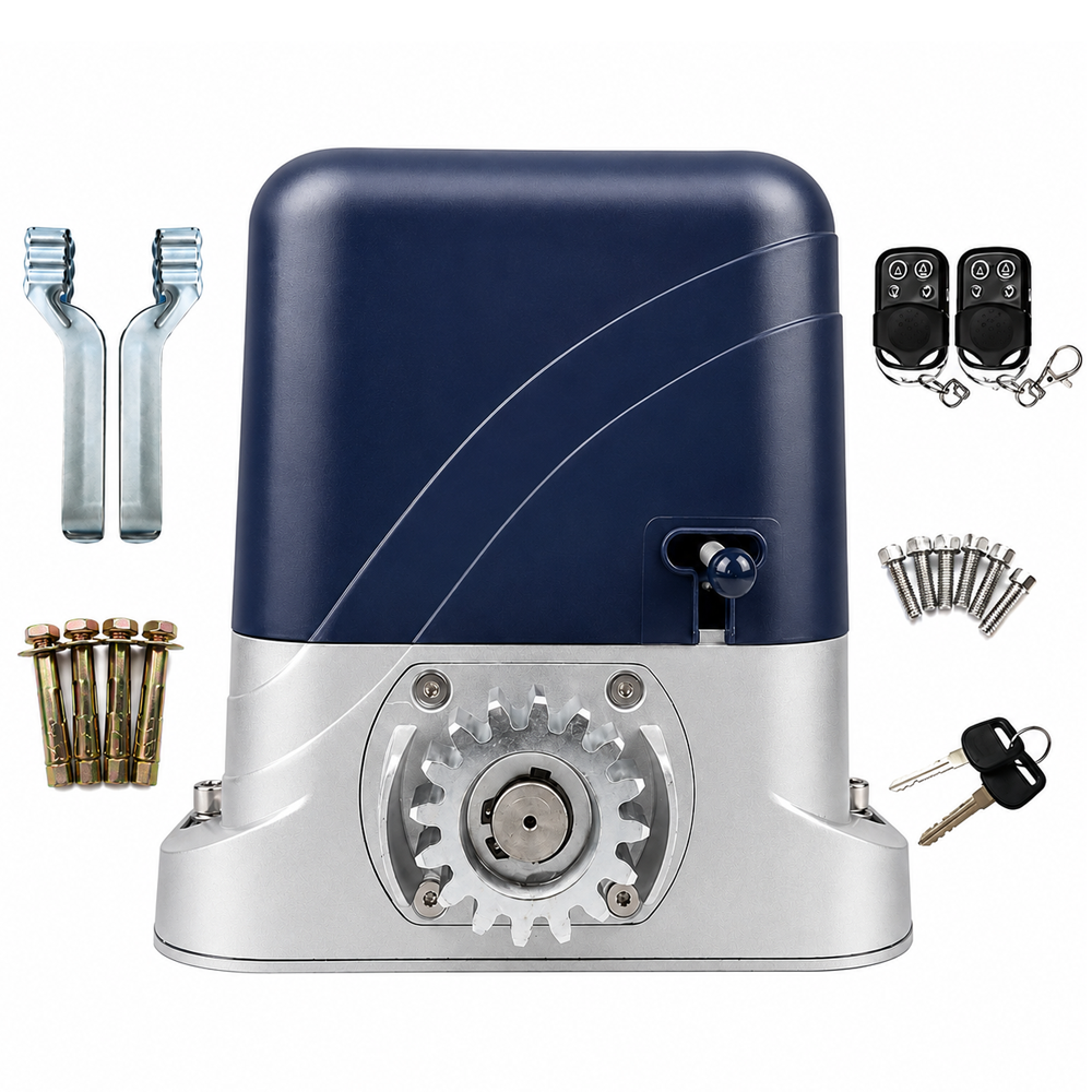 Automatic Sliding Gate Opener Kit with 4M Steel Rack