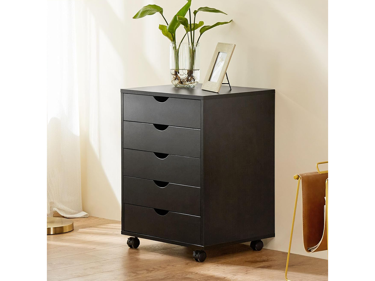 5 Drawer Rolling File Cabinet Mobile Storage Cabinet