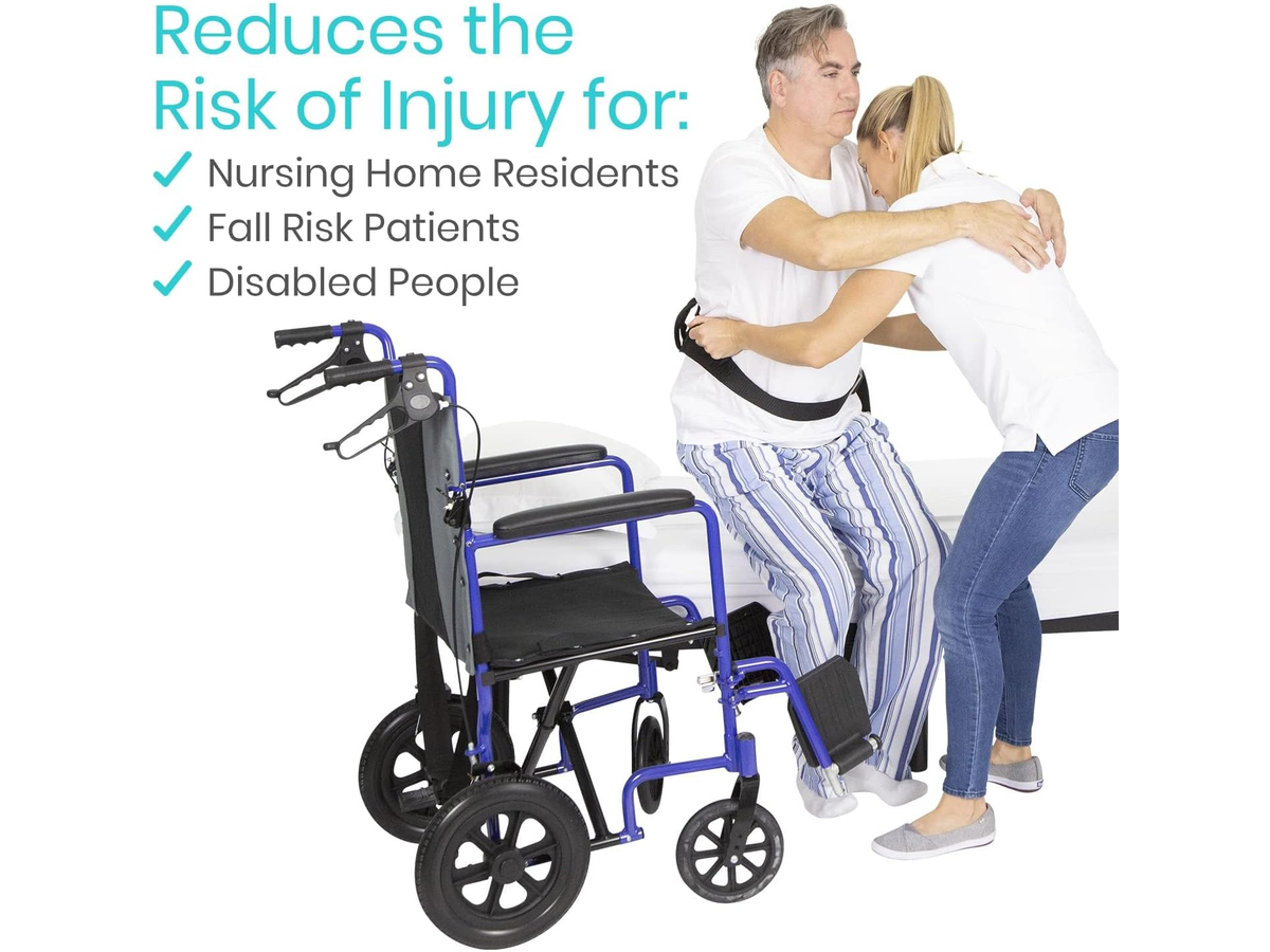Patient Transfer Belt Medical Nursing Gait Belt with Quick Release Metal Buckle