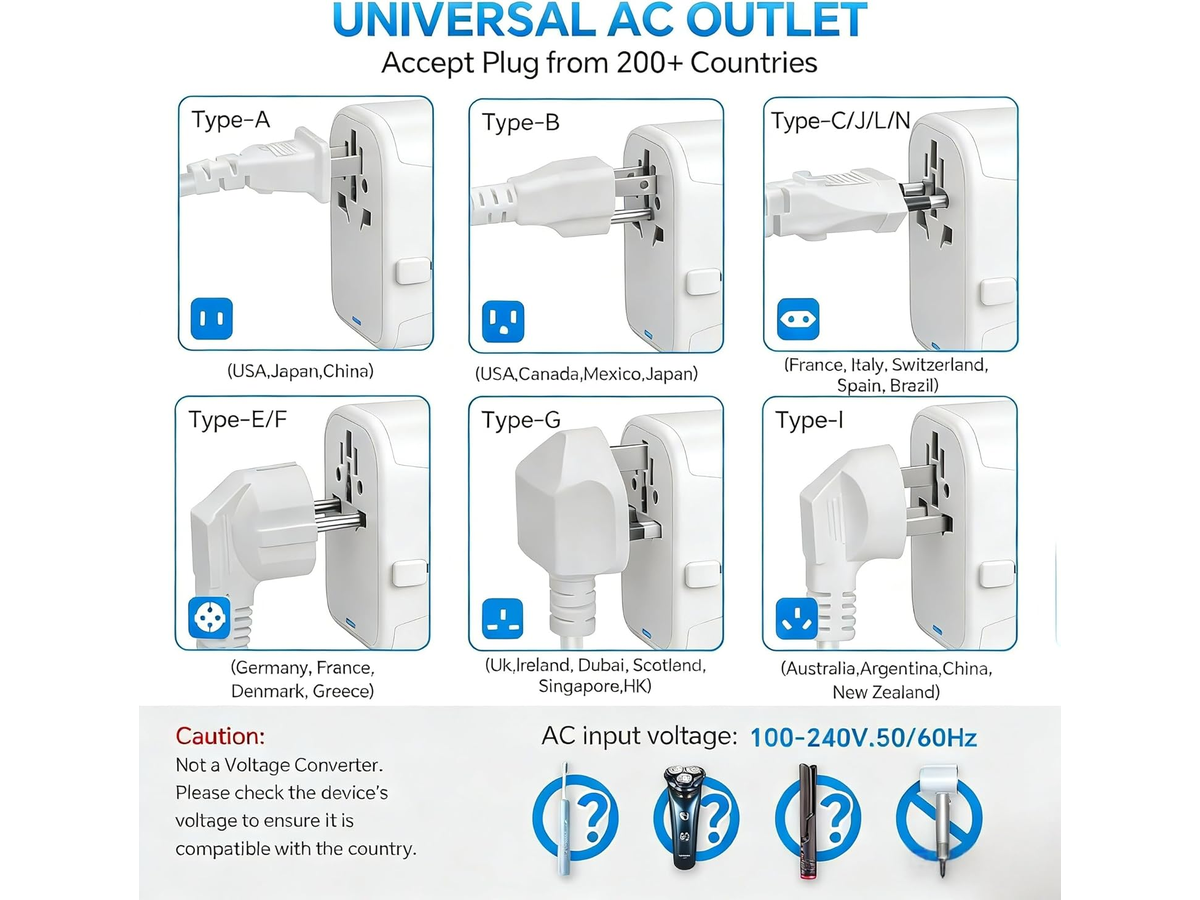 Travel Adapter Universal International Power Travel
