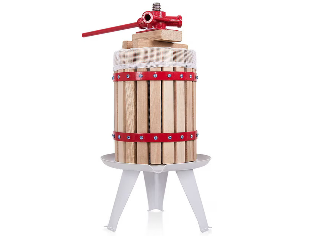 Fruit And Wine Press Machine 6L Manual Oak Wood Cider, Juice & Wine Press