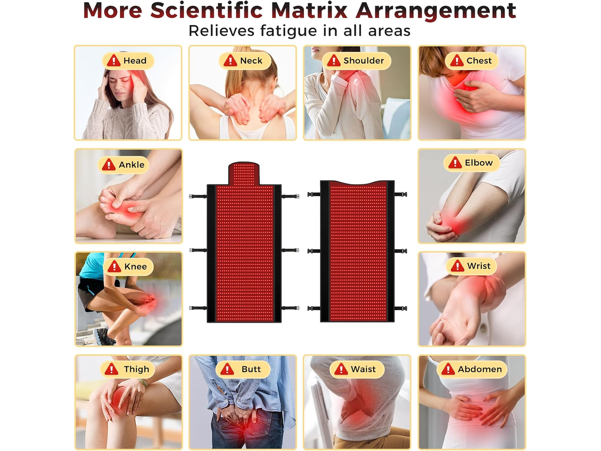 Red Light Therapy Mat Full Body LED Light Mat with 660nm & 850nm