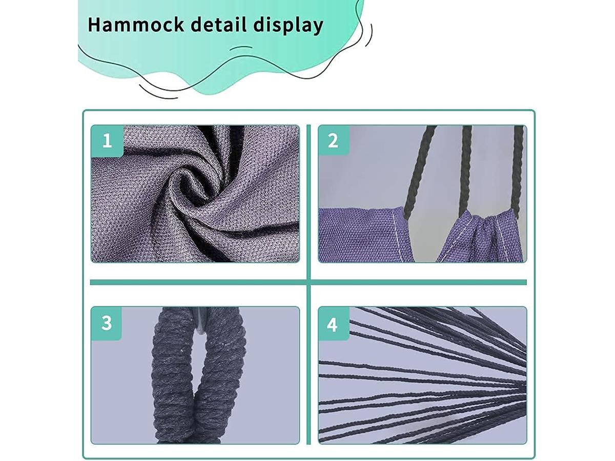 Hammock Chair Stand with Hanging Chair Foldable Heavy Duty Metal Frame