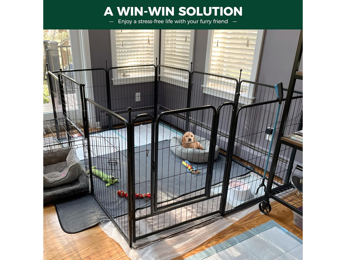 Foldable Dog Pet Playpen Metal Fence 8 Panel