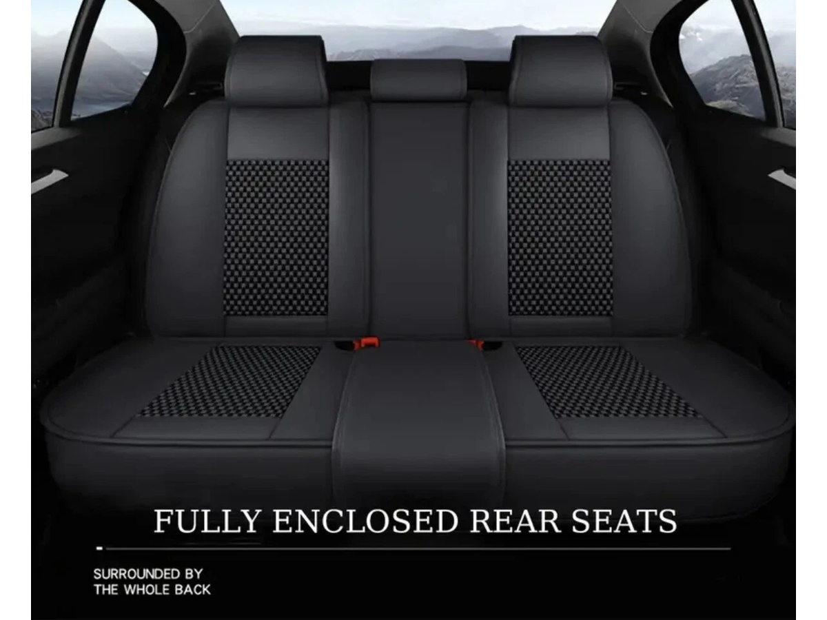 Car Seat Covers 11 PCS Universal PU Leather Car Seat Covers for 5 Seater Vehicles
