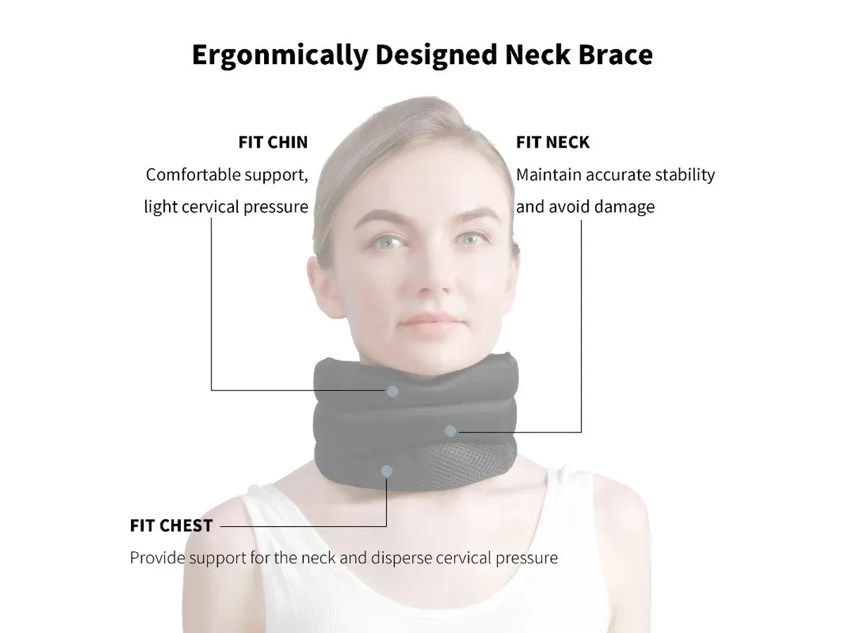 Neck Support Brace Cervical Collar Adjustable Soft Foam Neck Support for Travel