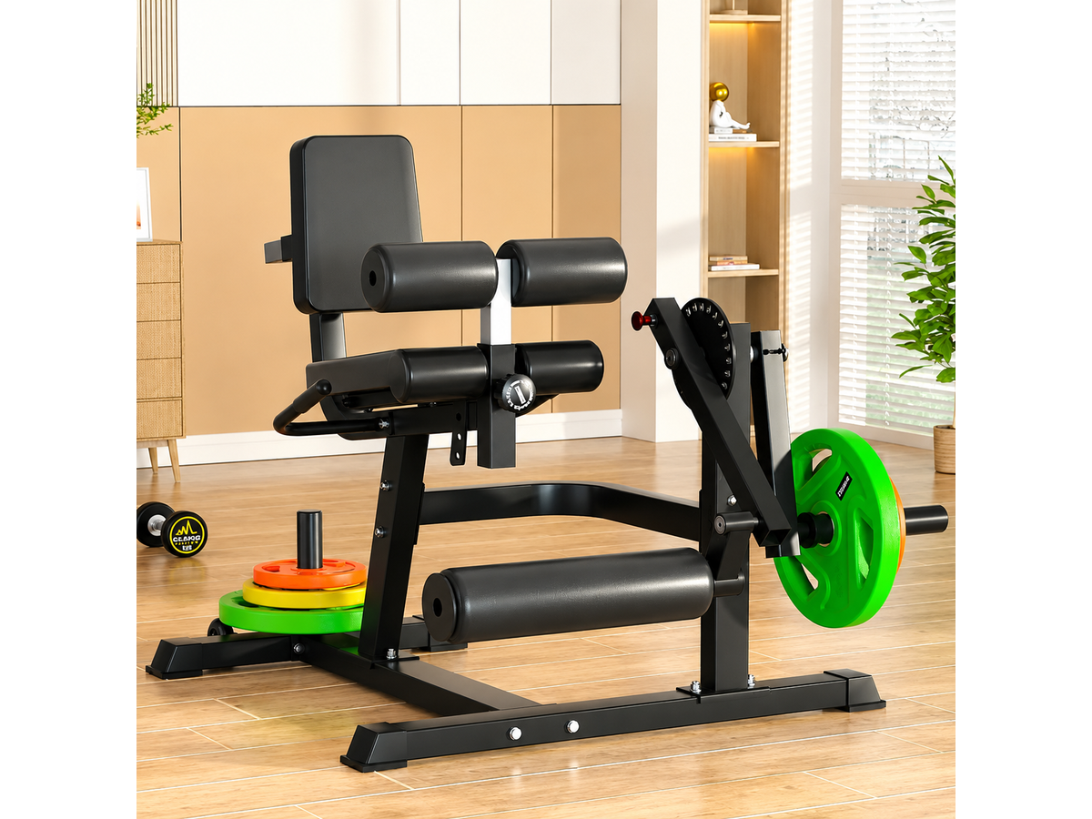 2 in 1 Plate Loaded Lower Body Strength Trainer Leg Curl Extension Machine