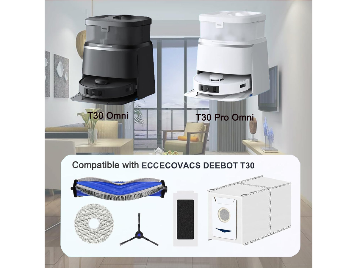 Accessories Kit for Ecovacs Deebot T30 Omni Robot Vacuum Replacement Parts