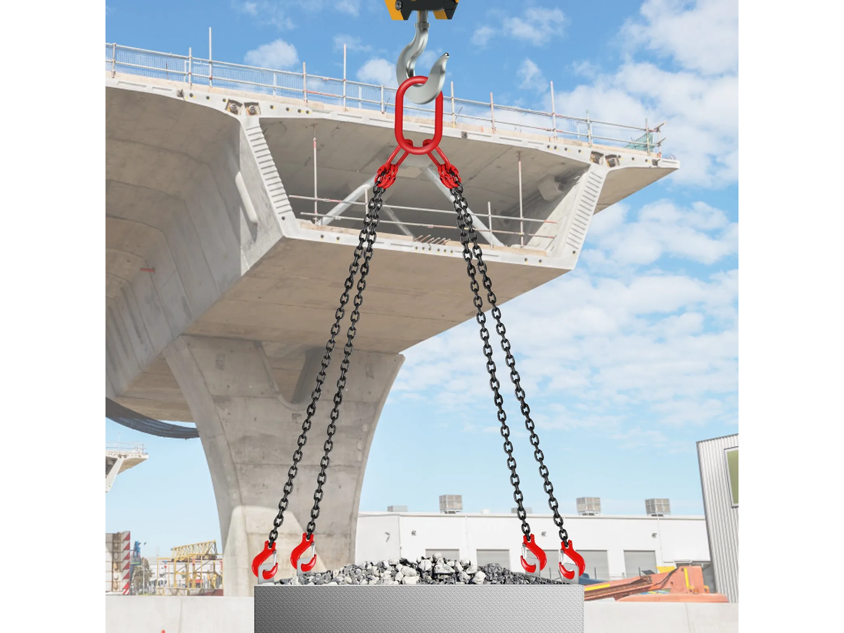 Lifting Chains with Hooks 4 Leg Chain Sling 5000 kg Heavy Duty Engine Lift Chain