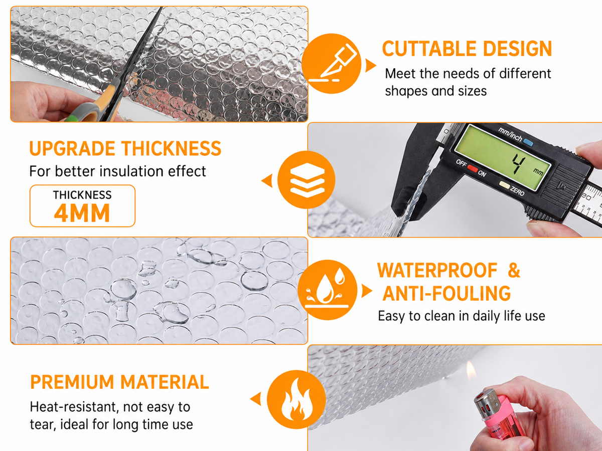 Double Layer Aluminum Bubble Foil Insulation 10M