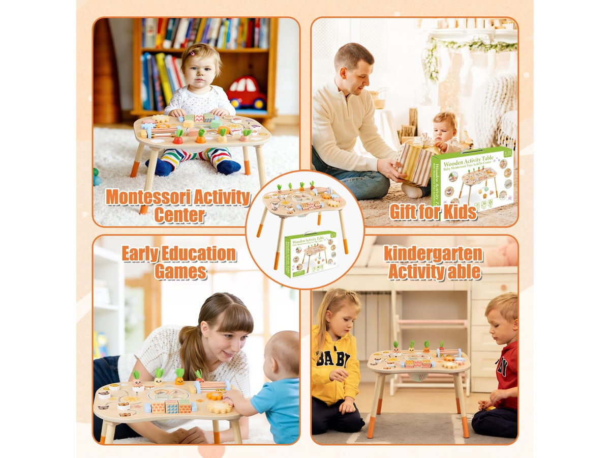 Montessori Activity Table with Shape Sorter