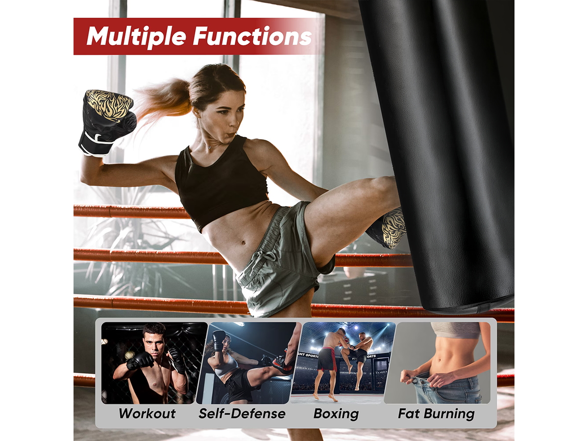 Hanging Boxing Bag Kit 4FT Punching Bag Set with Gloves and Training Accessories