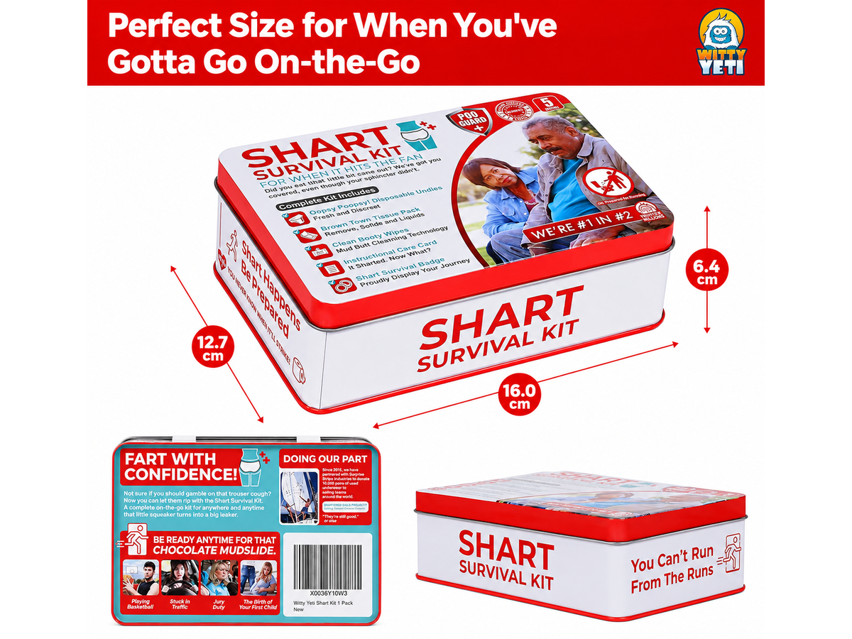 Funny Shart Survival Kit By Emergency Gag Gift with Wipes Tissues