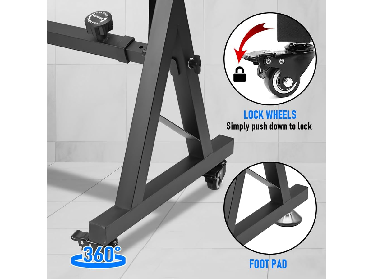 Adjustable Keyboard Stand Z Frame with Wheels
