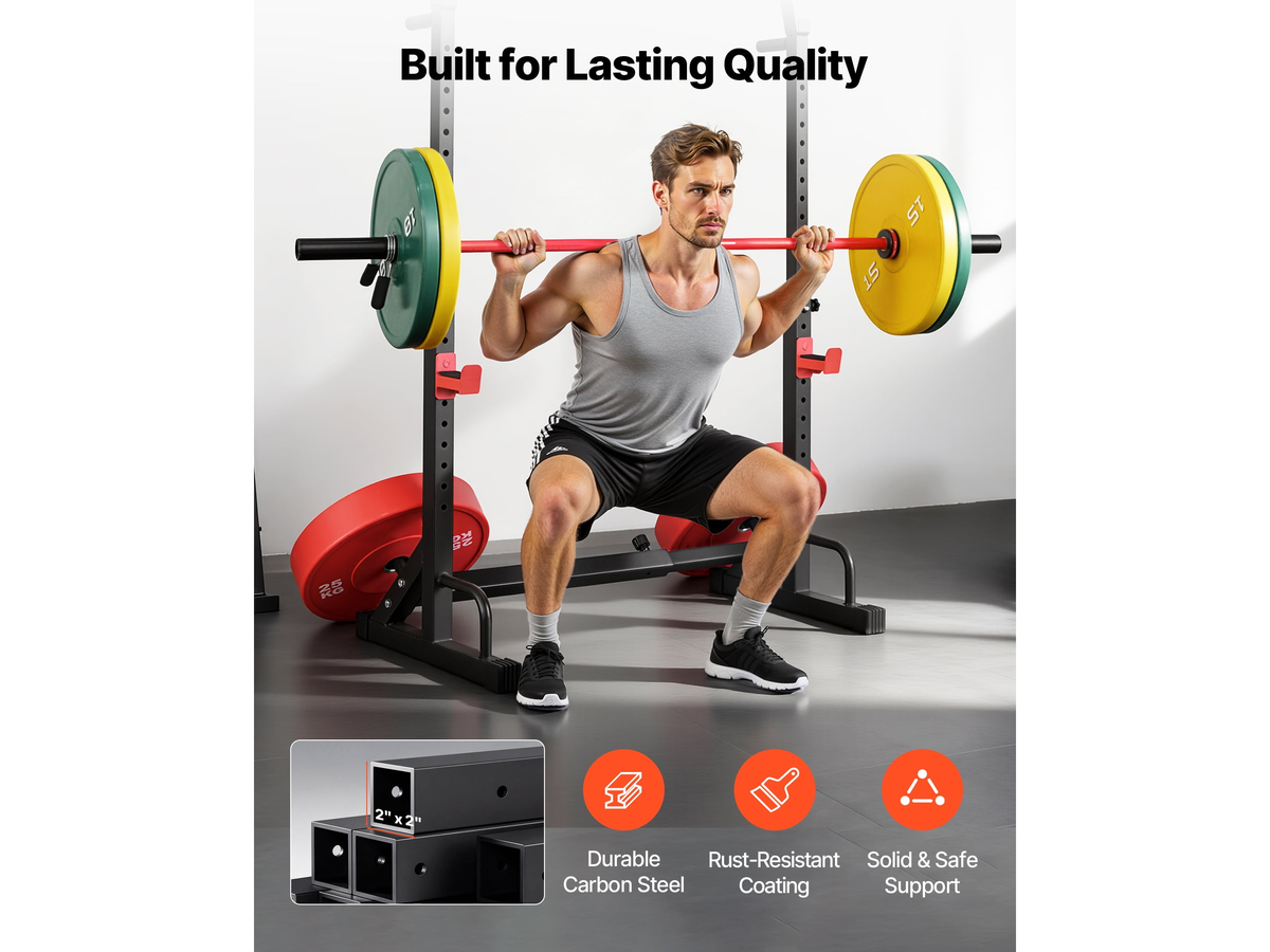 Adjustable Squat Rack Home Gym Strength Training Stand
