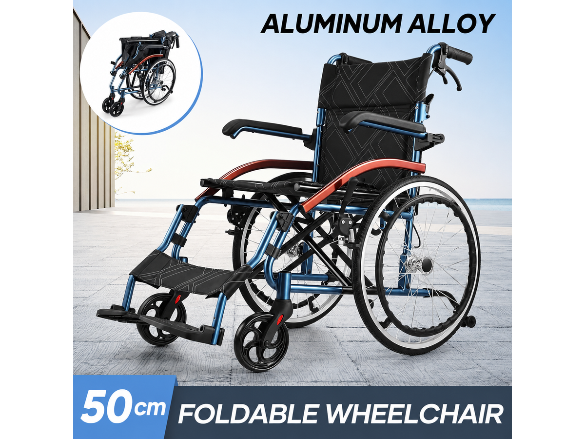 Folding Wheelchair Lightweight Transit Chair
