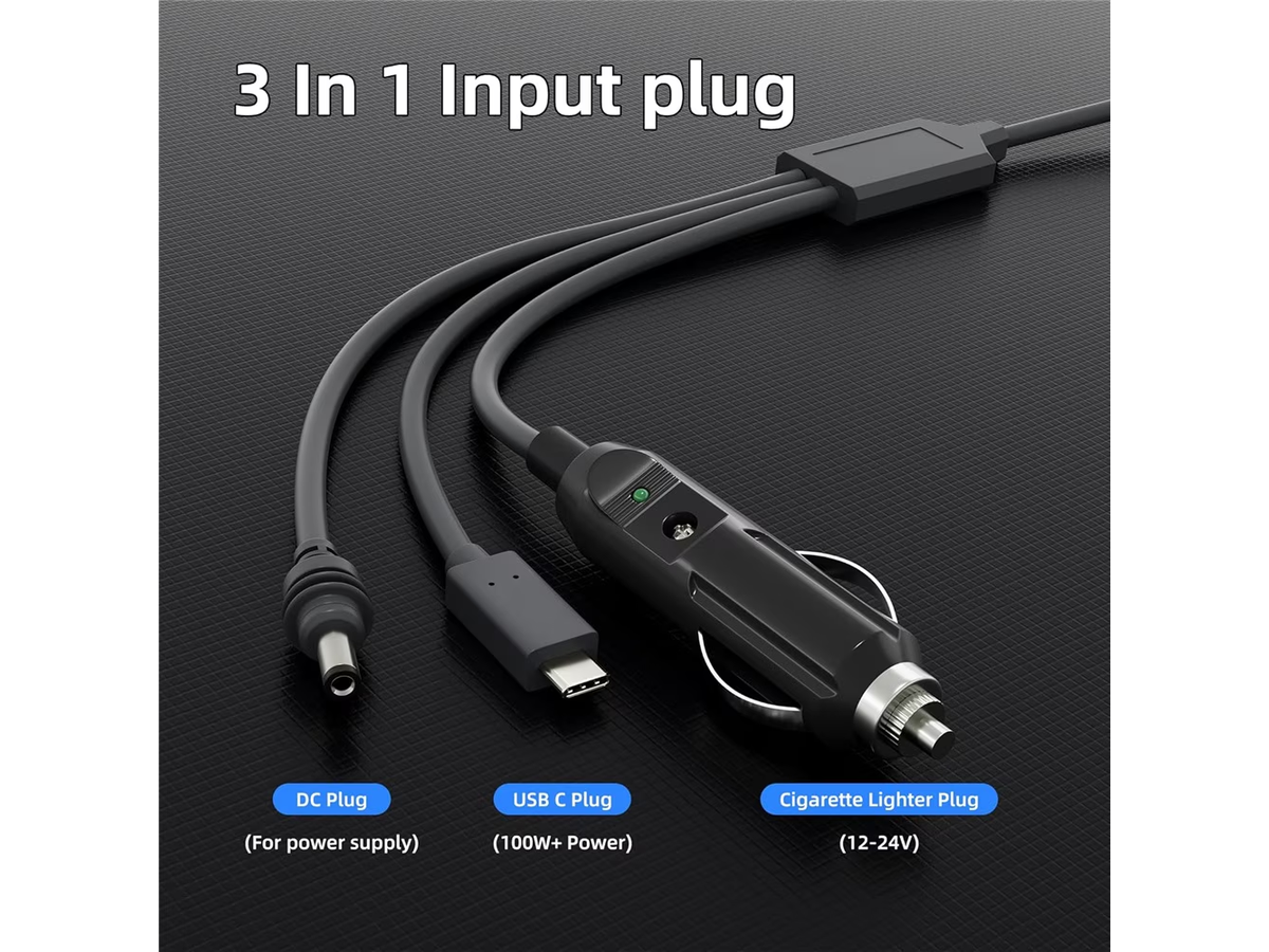 Starlink Mini 3 in 1 DC Power Cable 5M 100W USB C 12V Car Charger