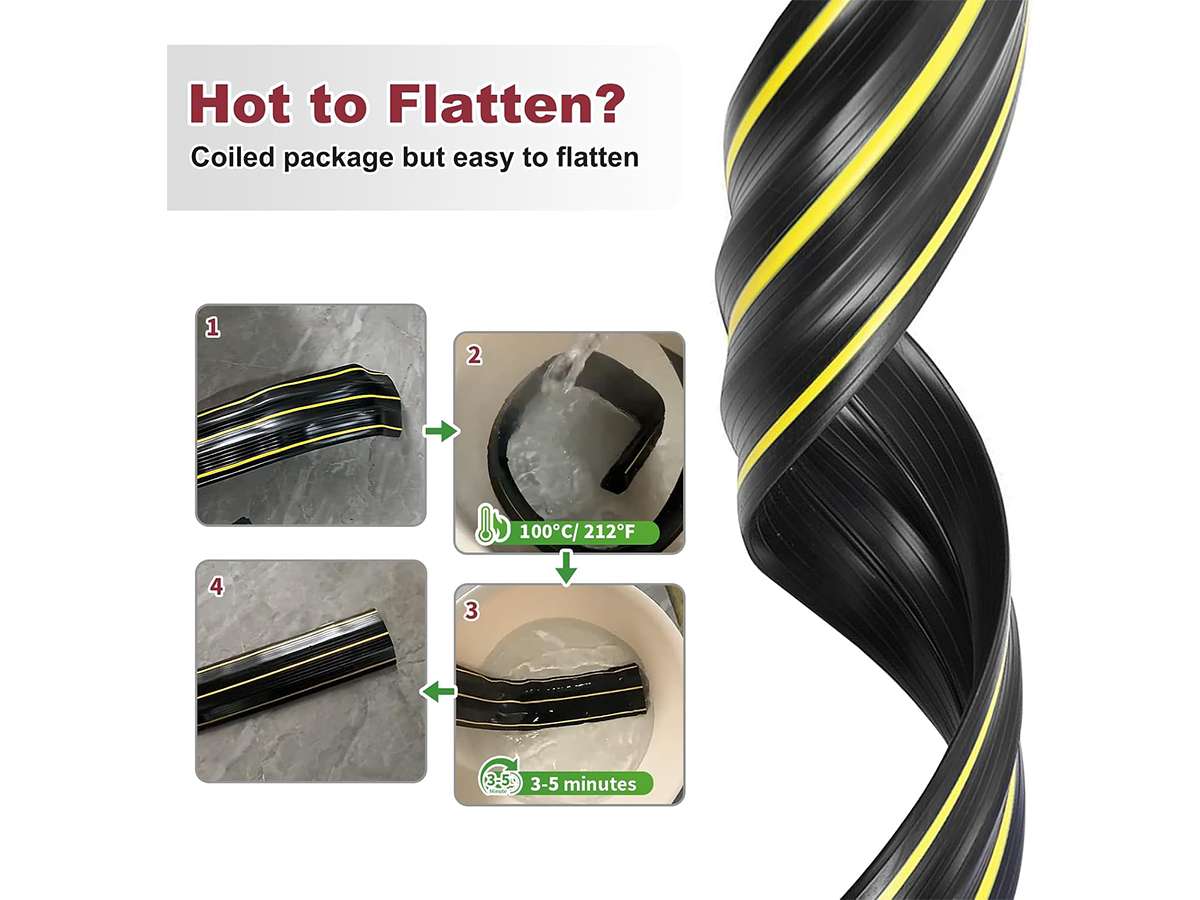 Floor Cable Protector 1M Heavy Duty 3 Channel Wire Cover