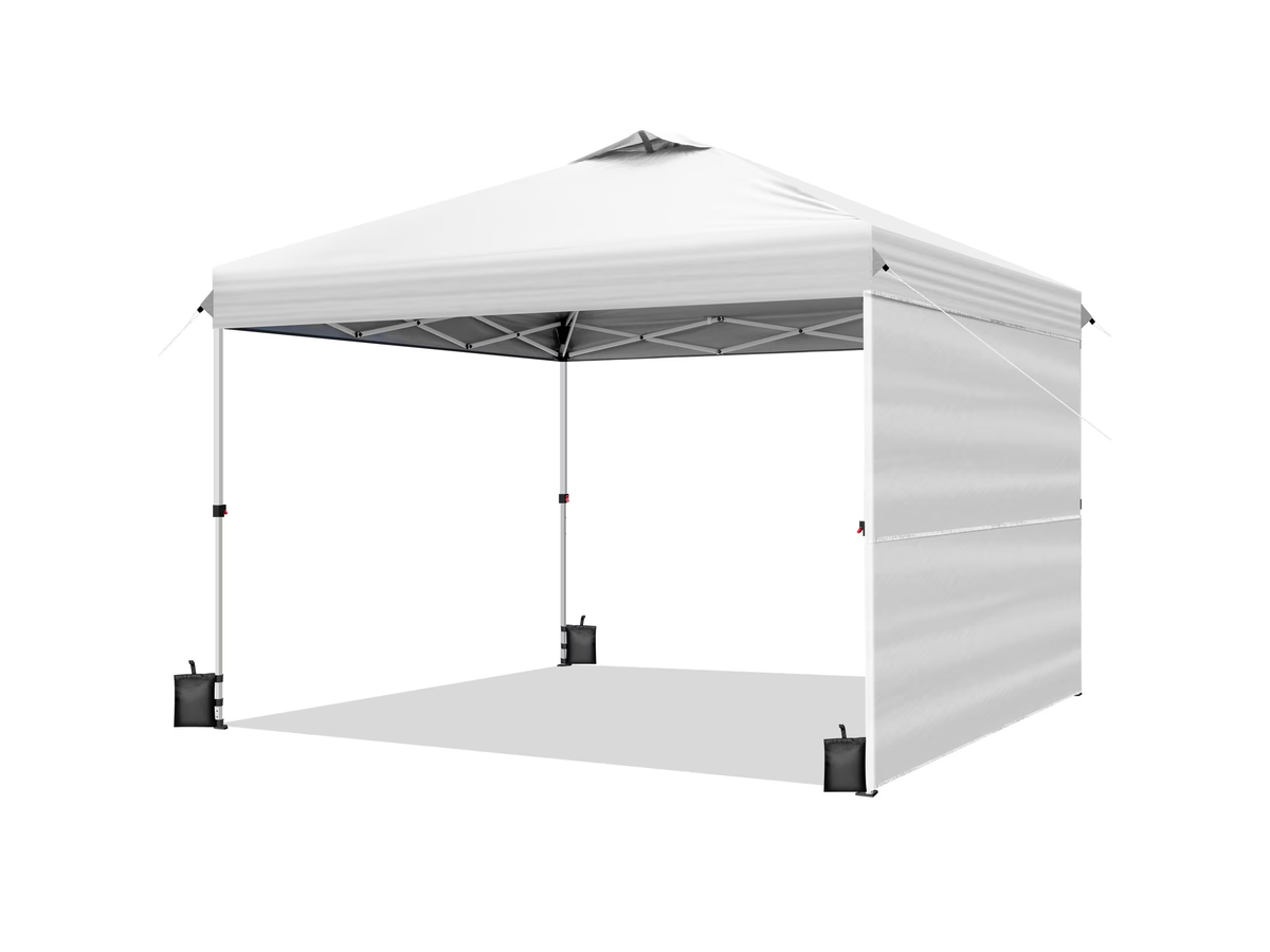 Pop Up Gazebo 3 X 3M Outdoor Canopy with 2 Adjustable Half Sidewalls